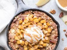 Apple Cinnamon Skillet Cookie (Gluten Free Paleo)