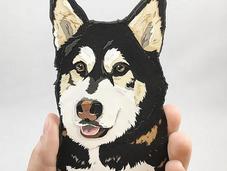 Custom Paper Portraits Megan Mead Pups