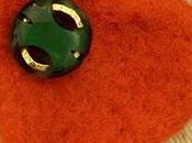 Felt Brooch with Vintage Button
