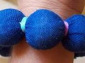 Blue Fabric Bracelet