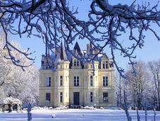 Marvelous Snow Castle Near Paris