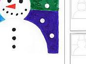 Abstract Snowman Card