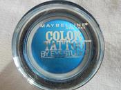Maybelline Color Tattoo Eyestudio Tenacious Teal Review, Swatch EOTD