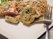 Salmon Fillets with Lemony Artichokes Pasta