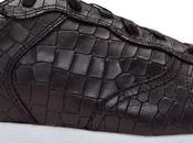Dark Exclusive: Amsterdam SSENSE Exclusive Black Croc-Embossed Leather Sneakers