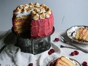 Celebratory Cake Coconut with Raspberry Buttercream Toasted Meringue