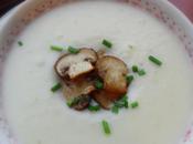 Creamy Cauliflower Soup with Sauteed Mushrooms