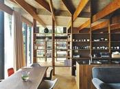 Japanese Home Among Trees Uses Bookshelves Glass Walls