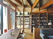Japanese Home Among Trees Uses Bookshelves Glass Walls
