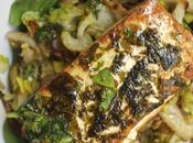 Seared Chimichurri Tofu with Caramelized Fennel Celery