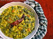 Chana Palak (Split Yellow Chickpeas With Spinach) Microwave