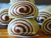 Mantou (Two Tone Chocolate-Plain Milk Steamed 鲜奶巧克力双色馒头卷）