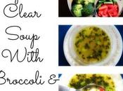 Vegetable Clear Soup with Broccoli Carrots