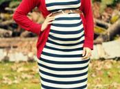 Striped Maternity Dress Cardigan