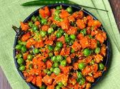 Fresh Green Peas Carrot Curry with Coconut