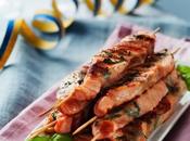 Prosciutto-Wrapped Salmon Skewers