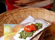 FINN CRISP Thin Crispbread with Kale-Basil Pesto