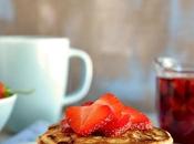 Strawberry-Chocolate Chip Pancakes with Strawberry Maple Syrup