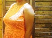 Birthday Dress: Chic Orange Lace Peplum