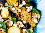 Grilled Sweet Potatoes, Zucchini Yellow Squash with Olives Feta