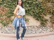 Pair Distressed Jeans Styled Ways: Casual