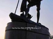 Painted Gold Statue Zedong Sits Henan Statues Marina Beach