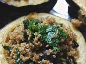 Curry Spiced Quinoa Kale Stuffed Acorn Squash