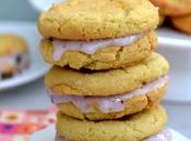 Lemon Cookies with Drippy Blueberry Icing