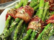 Bacon Wrapped Asparagus with Garlic Parsley