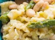 White Bean Pasta with Leeks Asparagus