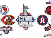 Superhero Mashup Re-imagining Captain America: Civil Heroes Baseball Logos