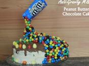 Anti-Gravity M&amp;Ms Peanut Butter Chocolate Cake