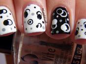 Nail Ideas: Black White Molecules!