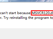 Specific MSVCR120.dll Error Message