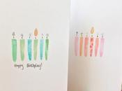 Watercolor Birthday Candle Cards