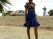 Weekend Style Silver Blue Peplum Skirt