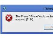 Error 3194 iTunes Solutions]