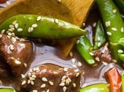 Slow Cooker Sesame Ginger Beef with Snap Peas