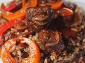 Easy Veggies, Rice, Gardien Beefless Tips Stir