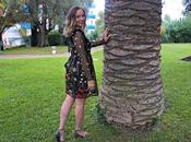 Cannes Chic Embroidered Floral Dress, Khaki Sandals Rosy Shades Outfit
