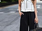 Tips Style Wide Cropped Pants