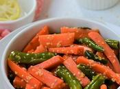 Instant Gajar Mirch Achar, Carrot Green Chili Pickle