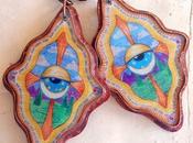 Copper with Resin Cosmic Drawing Earrings Your Omnisc...