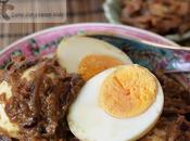 Sambal (Sambal Telur) Hardboiled Eggs Served with Malaysia Singapore Style Caramelised Onion