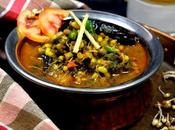 Sprouted Moth Palak Curry Protein Rich Sprouts Recipe