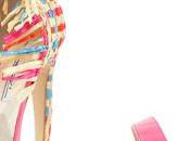 Shoe Brian Atwood Raffia-Heel Colorblock d'Orsay Sandals