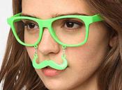 Glow-In-The-Dark Sunstache Sunglasses