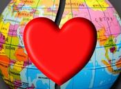 Hanging Hearts Around Globe