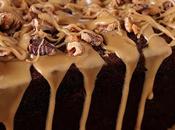 Date Coffee Cake with Walnuts Espresso Glaze