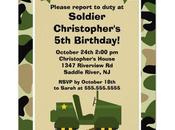 Soldier Birthday Party Invitations